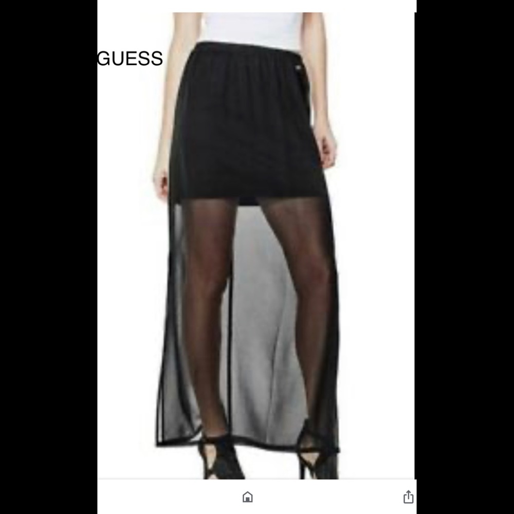 🆕Guess Maxi High Slit Chiffon Skirt Size (M) - Picture 1 of 11